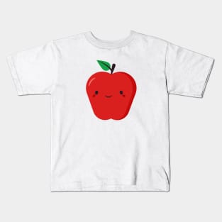 Cute Kawaii Red Apple Kids T-Shirt